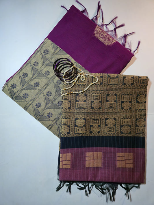 Cotton silk saree