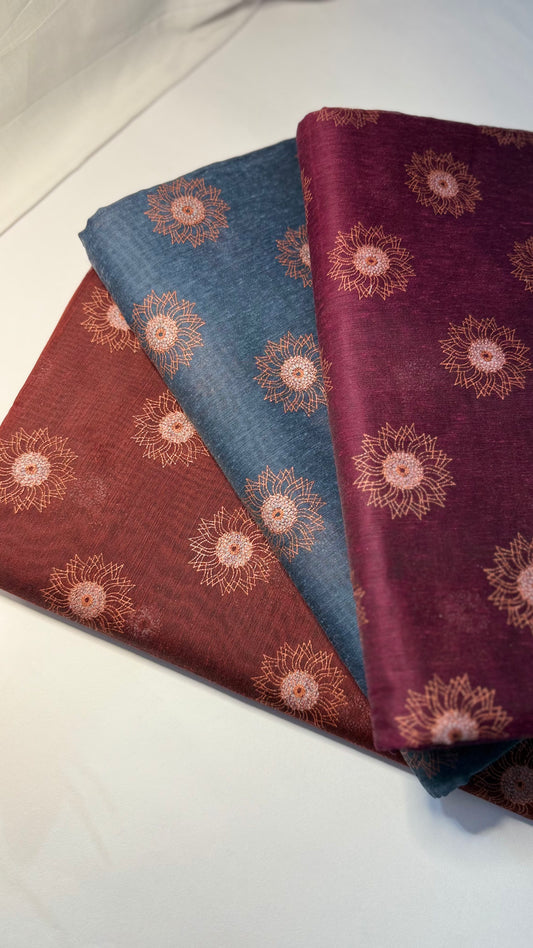 Silk cotton printed saree