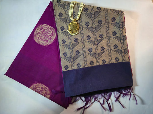 Cotton silk saree